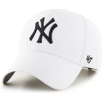 Wyginięta czapka biała snapback New York Yankees MLB MVP 47 Brand