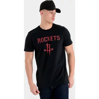 T- Shirt Krótki rękaw czarna Houston Rockets NBA New Era