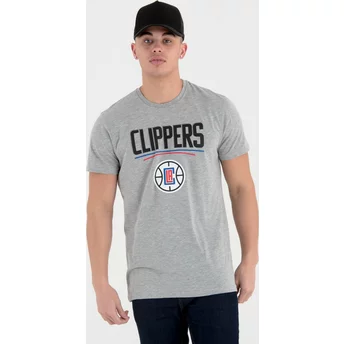 T- Shirt Krótki rękaw szara Los Angeles Clippers NBA New Era