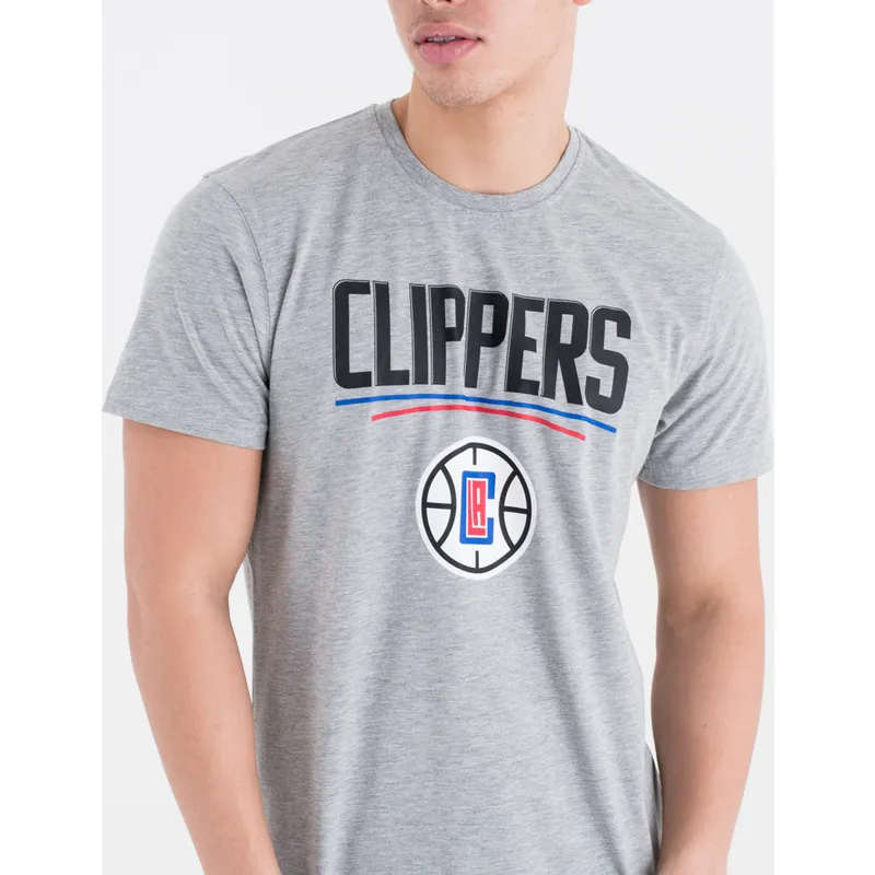 koszulki-krotki-rekaw-szary-de-los-angeles-clippers-nba-new-era