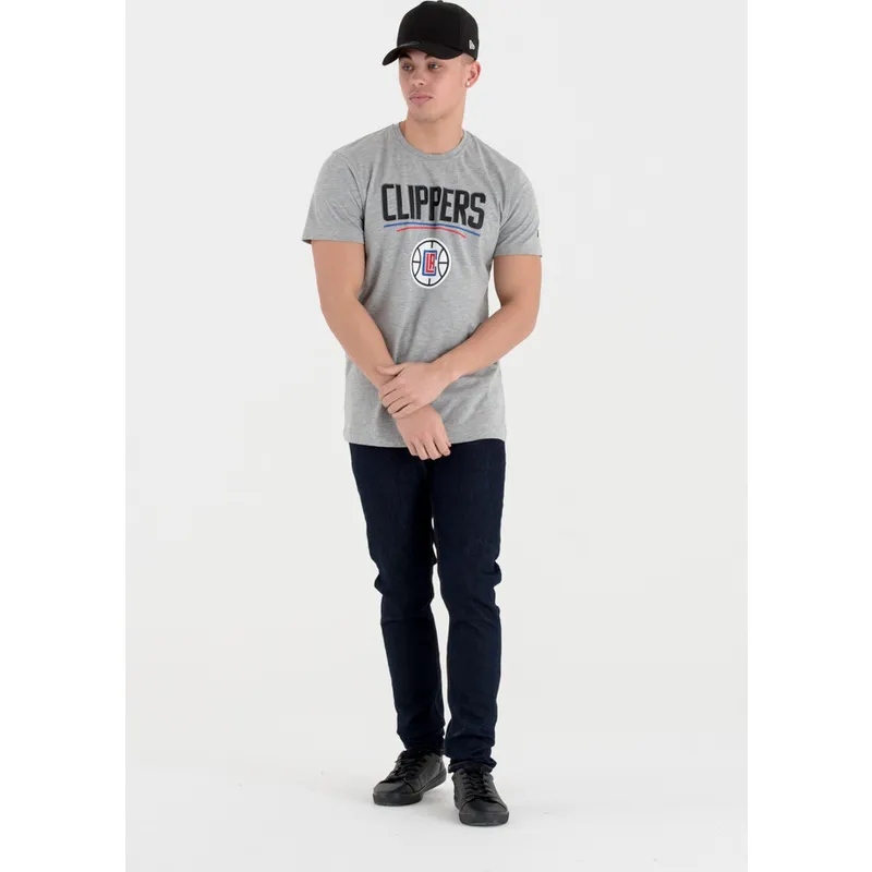 koszulki-krotki-rekaw-szary-de-los-angeles-clippers-nba-new-era