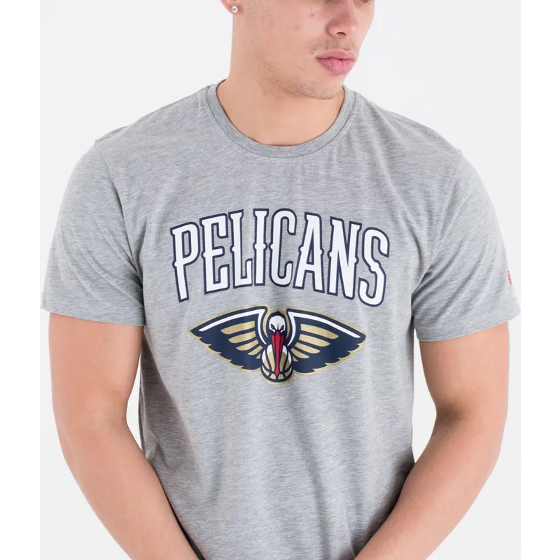 koszulki-krotki-rekaw-szary-de-new-orleans-pelicans-nba-new-era