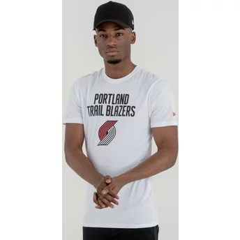 T- Shirt Krótki rękaw biała Portland Trail Blazers NBA New Era