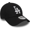 czarna-dopasowana-czapka-z-zakrzywionym-daszkiem-39thirty-essential-los-angeles-dodgers-mlb-new-era