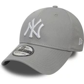 Wyginięta czapka szara obcisła 39THIRTY Classic New York Yankees MLB New Era