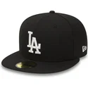 czarna-dopasowana-czapka-z-plaskim-daszkiem-59fifty-essential-los-angeles-dodgers-mlb-new-era