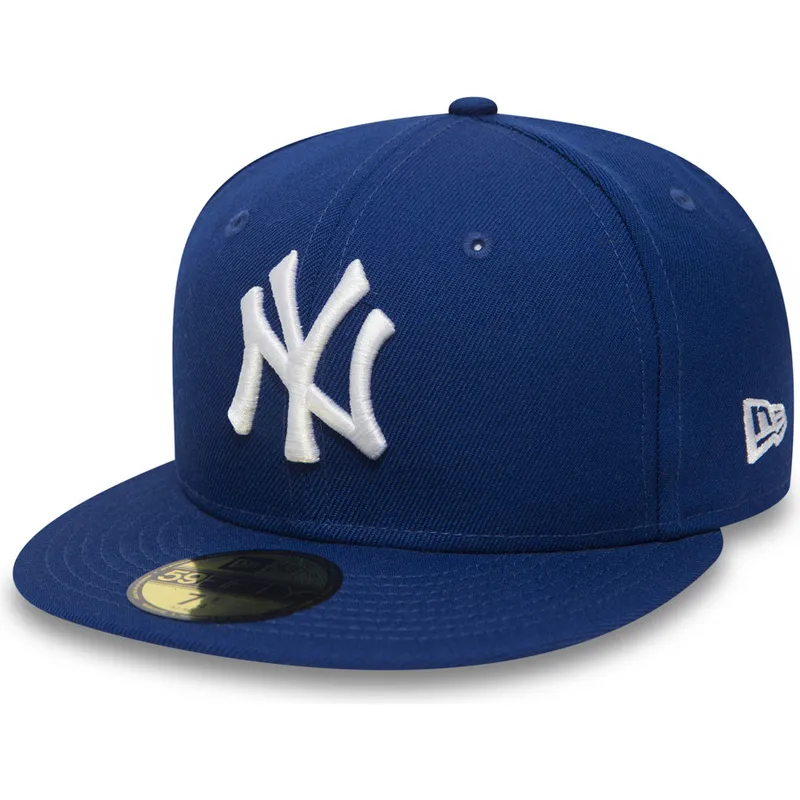 czapki-plana-niebieski-dopasowany-59fifty-essential-new-york-yankees-mlb-new-era