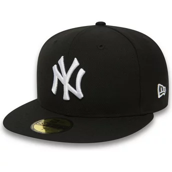 Płaska czapka czarna obcisła 59FIFTY Essential New York Yankees MLB New Era