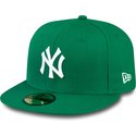 plaska-czapka-zielona-obcisla-59fifty-essential-new-york-yankees-mlb-new-era