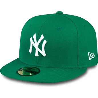 czapki-plana-zielony-dopasowany-59fifty-essential-new-york-yankees-mlb-new-era