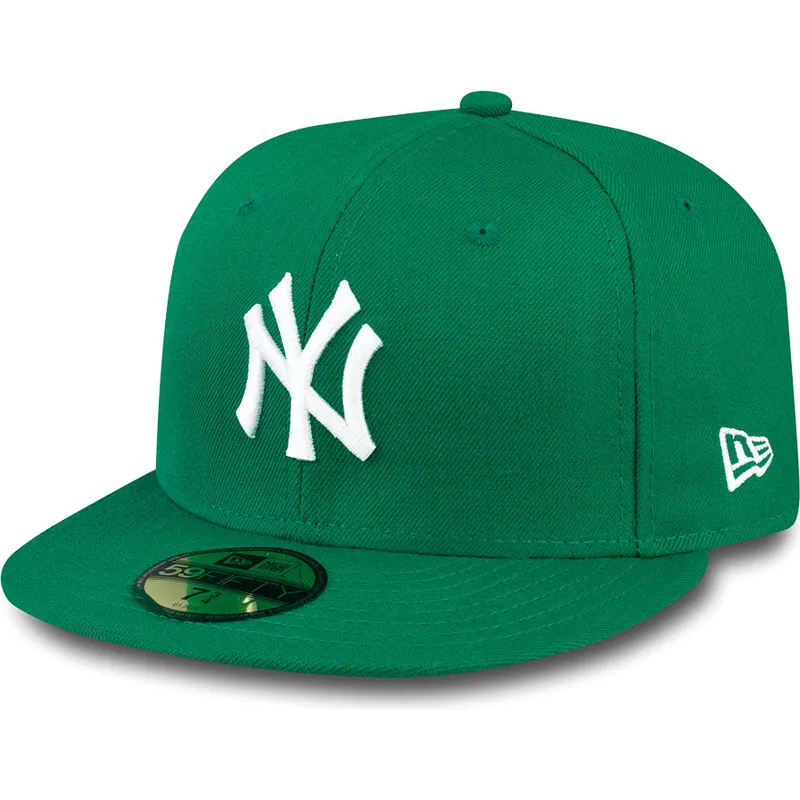 czapki-plana-zielony-dopasowany-59fifty-essential-new-york-yankees-mlb-new-era
