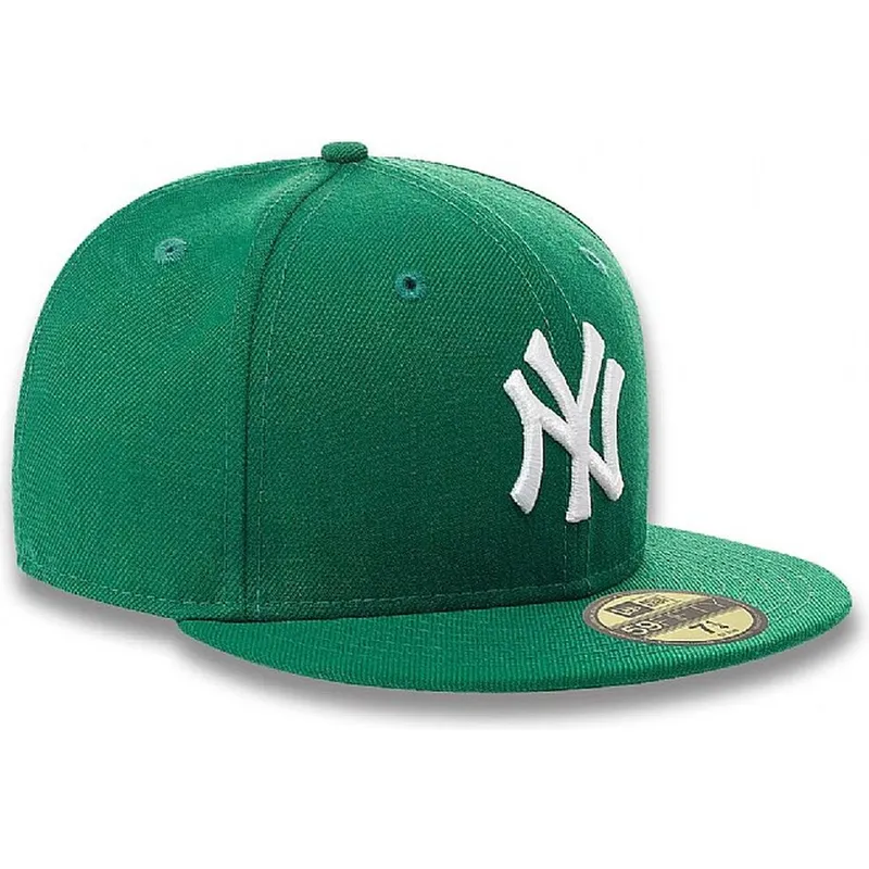 czapki-plana-zielony-dopasowany-59fifty-essential-new-york-yankees-mlb-new-era