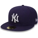 czapki-plana-fioletowy-dopasowany-59fifty-essential-new-york-yankees-mlb-new-era