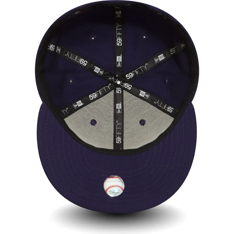 czapki-plana-fioletowy-dopasowany-59fifty-essential-new-york-yankees-mlb-new-era