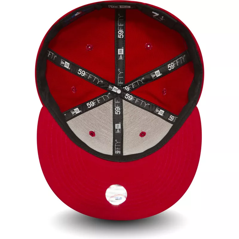 plaska-czapka-czerwona-obcisla-59fifty-essential-new-york-yankees-mlb-new-era