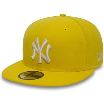 czapki-plana-zolty-dopasowany-59fifty-essential-new-york-yankees-mlb-new-era