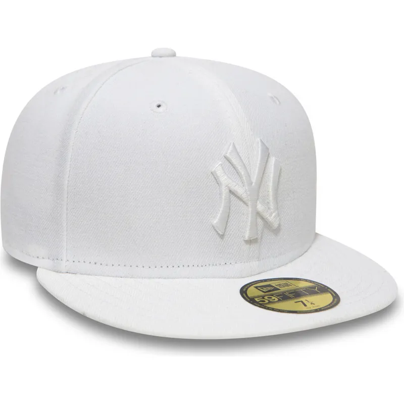 czapki-plana-bialy-dopasowany-59fifty-white-on-white-new-york-yankees-mlb-new-era
