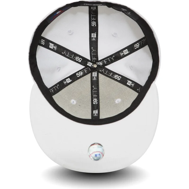 czapki-plana-bialy-dopasowany-59fifty-white-on-white-new-york-yankees-mlb-new-era