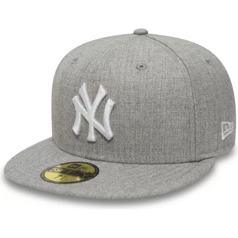Płaska czapka szara obcisła 59FIFTY Essential New York Yankees MLB New Era