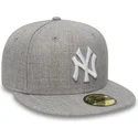 szara-dopasowana-czapka-z-daszkiem-59fifty-essential-new-york-yankees-mlb-new-era