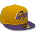 zolta-dopasowana-czapka-z-daszkiem-59fifty-essential-los-angeles-lakers-nba-new-era
