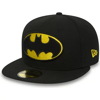 Płaska czapka czarna obcisła 59FIFTY Batman Character Essential Warner Bros. New Era