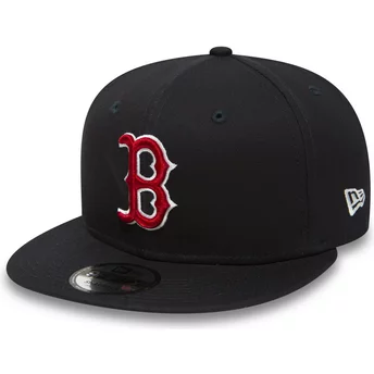 Płaska czapka ciemnoniebieska z regulacją 9FIFTY Essential Boston Red Sox MLB New Era