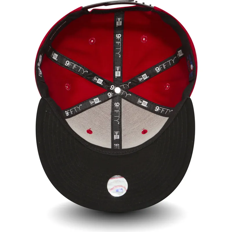 czapki-plana-czerwony-snapback-ajustable-9fifty-cotton-block-new-york-yankees-mlb-new-era