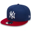 czapki-plana-niebieski-snapback-ajustable-9fifty-cotton-block-new-york-yankees-mlb-new-era