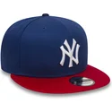 czapki-plana-niebieski-snapback-ajustable-9fifty-cotton-block-new-york-yankees-mlb-new-era