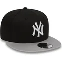 czapki-plana-czarny-snapback-ajustable-9fifty-cotton-block-new-york-yankees-mlb-new-era