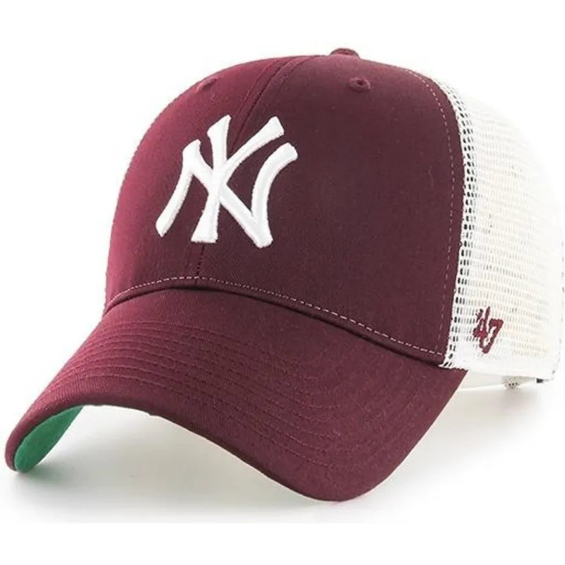czapki-curva-czerwony-snapback-granate-new-york-yankees-mlb-47-brand