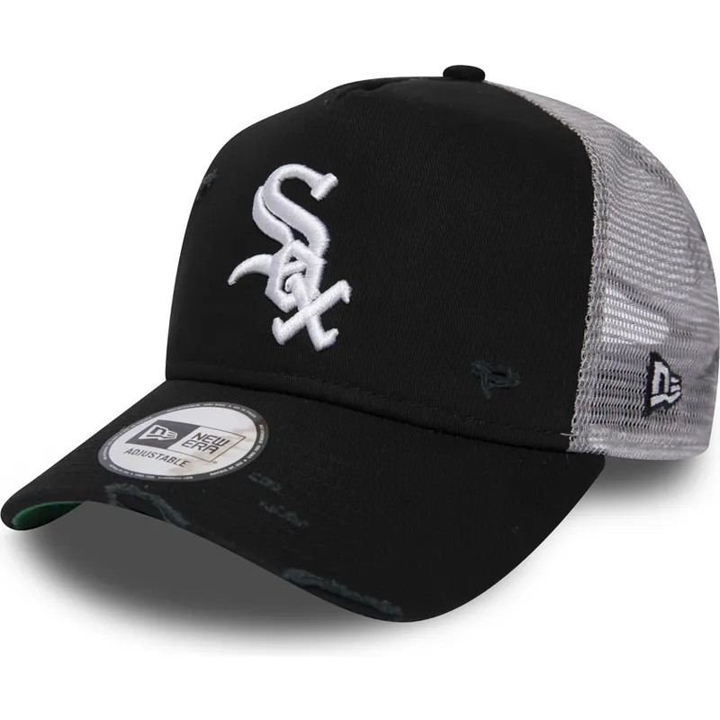 czapki-curva-czarny-snapback-distressed-a-frame-chicago-white-sox-mlb-new-era