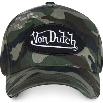Wyginięta czapka kamuflaż z regulacją CAMOU01 Von Dutch