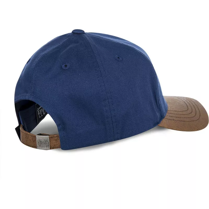 wyginieta-czapka-niebieska-i-brazowa-z-regulacja-chuck-von-dutch