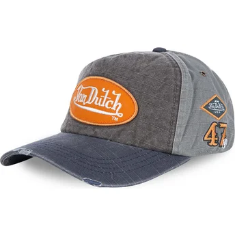 Czapka z daszkiem szara regulowana JACKGM od Von Dutch
