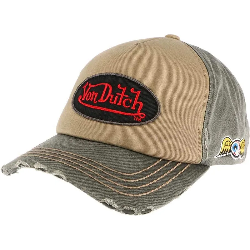 czapki-curva-brazowy-snapback-von-dutch