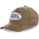 regulowana-brazowa-czapka-z-zakrzywionym-daszkiem-suede4-od-von-dutch