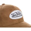 regulowana-brazowa-czapka-z-daszkiem-suede5-marki-von-dutch