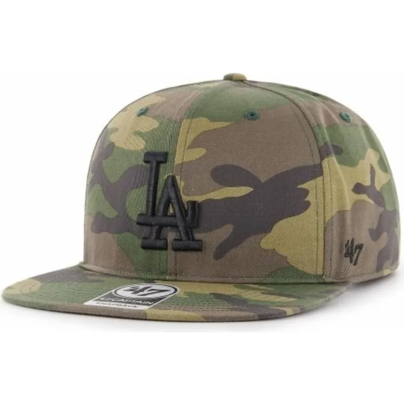 czapki-plana-kamuflaz-snapback-negro-los-angeles-dodgers-mlb-47-brand