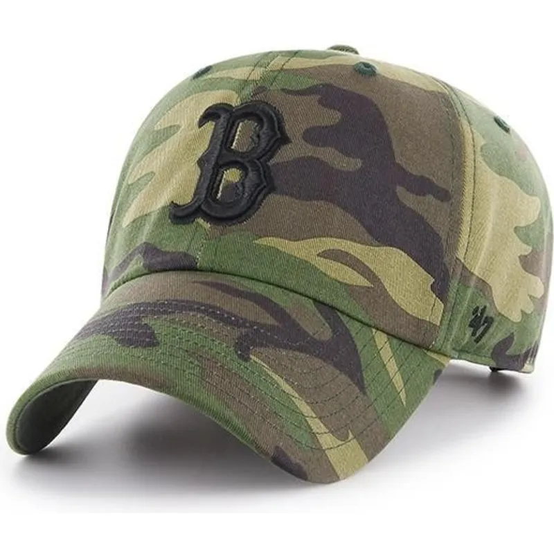 czapki-curva-kamuflaz-tasma-regulowana-negro-boston-red-sox-mlb-47-brand