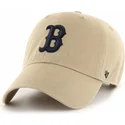 czapki-curva-bezowy-tasma-regulowana-negro-boston-red-sox-mlb-47-brand