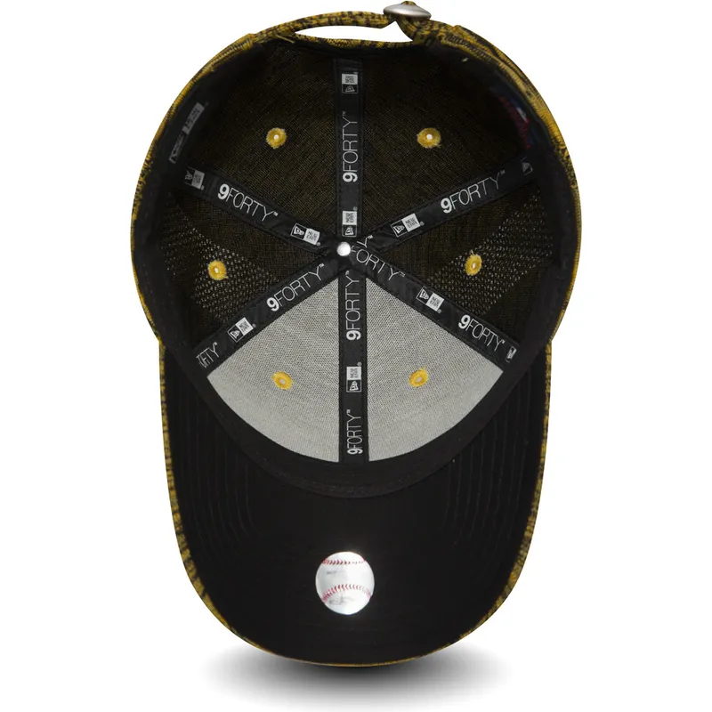 czapki-curva-zolty-tasma-regulowana-9forty-negro-new-york-yankees-mlb-new-era