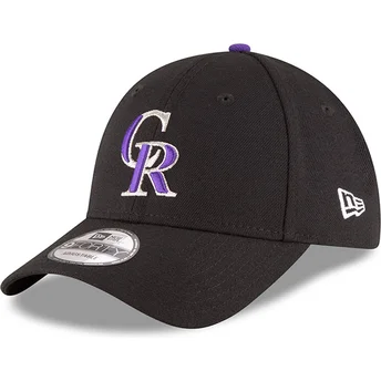 Czapki zakrzywiona czarny taśma regulowana 9FORTY The League Colorado Rockies MLB New Era