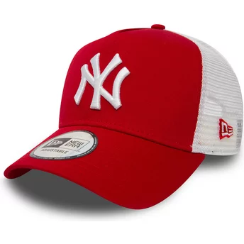 Czapka trucker czerwona Clean A Frame 2 New York Yankees MLB New Era