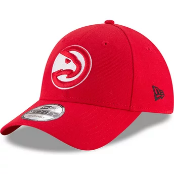 Wyginięta czapka czerwona z regulacją 9FORTY The League Atlanta Hawks NBA New Era