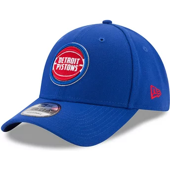 Wyginięta czapka niebieska z regulacją 9FORTY The League Detroit Pistons NBA New Era