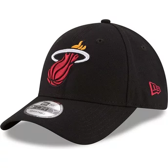 Wyginięta czapka czarna z regulacją 9FORTY The League Miami Heat NBA New Era