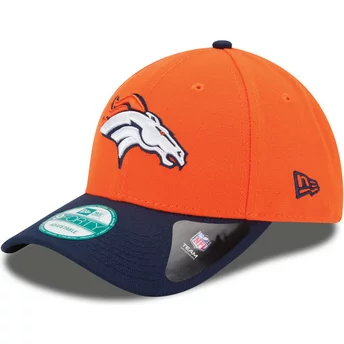 Wyginięta czapka pomarańczowa i ciemnoniebieska z regulacją 9FORTY The League Denver Broncos NFL New Era