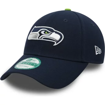 Wyginięta czapka ciemnoniebieska z regulacją 9FORTY The League Seattle Seahawks NFL New Era